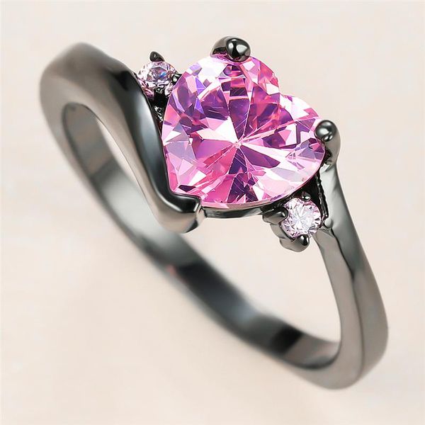 Classic Female Pink Crystal Thin Ring Charm 14KT Black Gold Wedding Rings For Women Luxury Bride Love Heart Engagement, Slivery;golden
Classic Female Pink Crystal Thin Ring Charm 14KT Black Gold Wedding Rings For Women Luxury Bride Love Heart Engagement, Slivery;golden