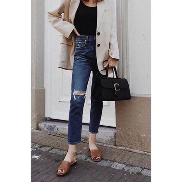 11.30 fashion vintage high waist hole straight jeans women comfortable medium wash bleached slim denim pants women's, Blue
11.30 fashion vintage high waist hole straight jeans women comfortable medium wash bleached slim denim pants women's, Blue