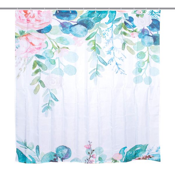 fabric shower curtain with 12 hooks,vintage floral border herbs and wild flowers botanical engraving style,machine washable
fabric shower curtain with 12 hooks,vintage floral border herbs and wild flowers botanical engraving style,machine washable