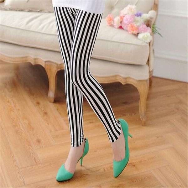 women's leggings fashion ms thin style black and white vertical stripes breathable pencil pants wholesale
women's leggings fashion ms thin style black and white vertical stripes breathable pencil pants wholesale