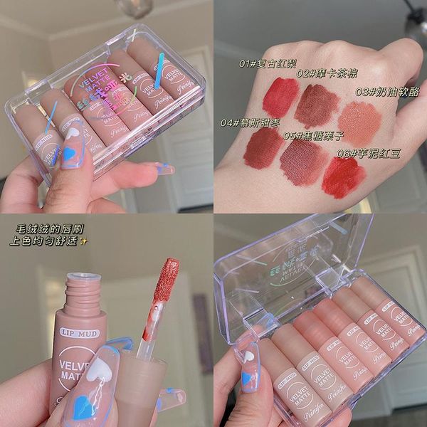 lip gloss 6pcs/set matte lquid waterproof long lasting moisturizer velvet stick tint beauty cosmetic lipstick tube
lip gloss 6pcs/set matte lquid waterproof long lasting moisturizer velvet stick tint beauty cosmetic lipstick tube