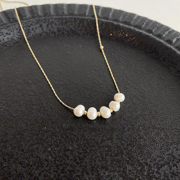 pendant necklaces u-magical minimalist baroque freshwater pearl beaded necklace for women temperament gold color metal jewellery, Silver
pendant necklaces u-magical minimalist baroque freshwater pearl beaded necklace for women temperament gold color metal jewellery, Silver