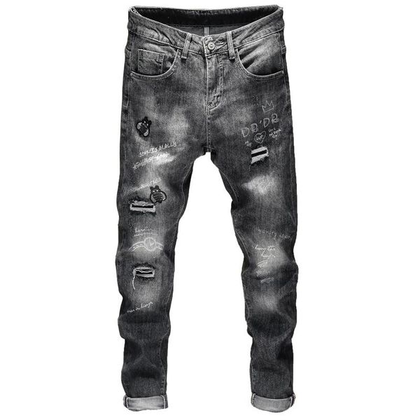 grey embroidery fashion slim jeans fit men cotton pants cowboy denim trousers a3629 men's, Blue
grey embroidery fashion slim jeans fit men cotton pants cowboy denim trousers a3629 men's, Blue