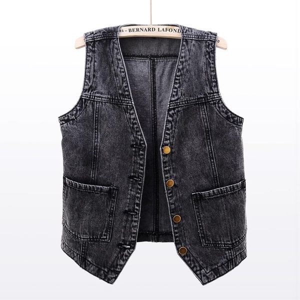 women's vests summer korean big pocket short denim vest women vintage black waistcoat sleeveless jacket plus size loose jeans female 5x, Black;white
women's vests summer korean big pocket short denim vest women vintage black waistcoat sleeveless jacket plus size loose jeans female 5x, Black;white