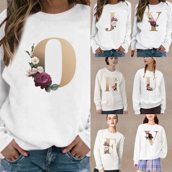 women's hoodies & sweatshirts clothing long-sleeved sweatshirt pullover 26 english alphabet pattern printing series o-neck casual warm, Black
women's hoodies & sweatshirts clothing long-sleeved sweatshirt pullover 26 english alphabet pattern printing series o-neck casual warm, Black