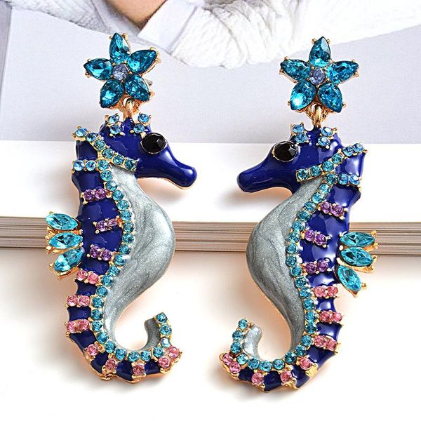 dangle & chandelier design long seahorse shaped earrings metal oiled crystals drop earring fashion jewelry accessories for wome, Silver
dangle & chandelier design long seahorse shaped earrings metal oiled crystals drop earring fashion jewelry accessories for wome, Silver