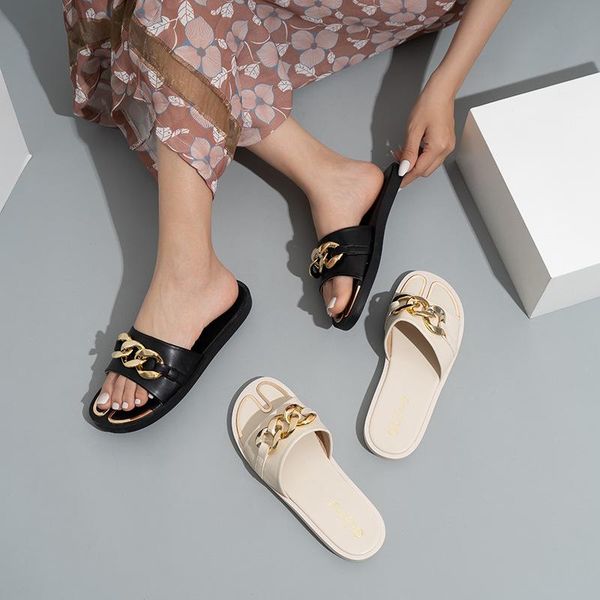 slippers km-roya high-end 2021 brand ladies sandal plus size 41 flat heel casual shoe slide chain summer women's beach slipper, Black
slippers km-roya high-end 2021 brand ladies sandal plus size 41 flat heel casual shoe slide chain summer women's beach slipper, Black