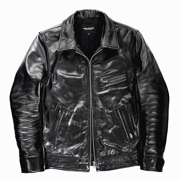 men's leather & faux yr.2021 fashion black batik horsehide jacket,motor style clothes,man slim genuine coat,quality
men's leather & faux yr.2021 fashion black batik horsehide jacket,motor style clothes,man slim genuine coat,quality