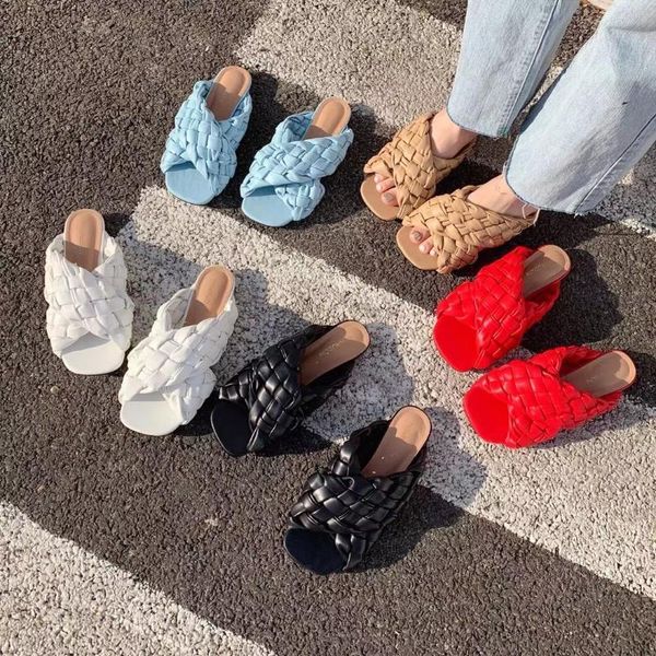 slippers weave women summer shoes lazy flats heeled beach shoes cross strap slip on open toe shallow casual h5cc, Black
slippers weave women summer shoes lazy flats heeled beach shoes cross strap slip on open toe shallow casual h5cc, Black