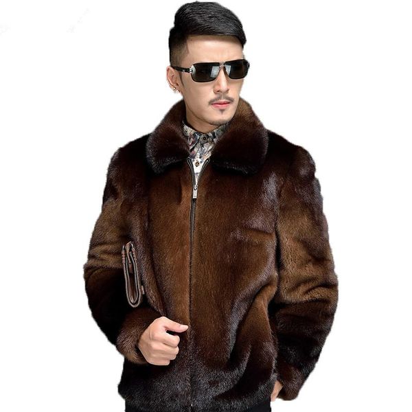 men's leather & faux mens mink coat real fur men warm winter jacket brown natural coats and jackets short luxury overcoat man 6906 kj14, Black
men's leather & faux mens mink coat real fur men warm winter jacket brown natural coats and jackets short luxury overcoat man 6906 kj14, Black