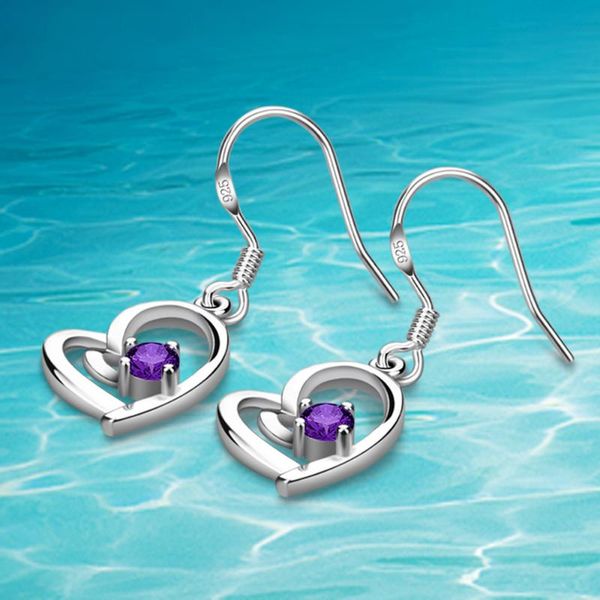 dangle & chandelier 925 sterling silver woman fashion jewelry heart white purple crystal zircon selling earrings
dangle & chandelier 925 sterling silver woman fashion jewelry heart white purple crystal zircon selling earrings
