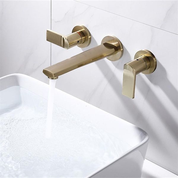 brushed gold basin faucet widespread bathroom sink wall mounted mixer and cold 2 handle taps faucets
brushed gold basin faucet widespread bathroom sink wall mounted mixer and cold 2 handle taps faucets