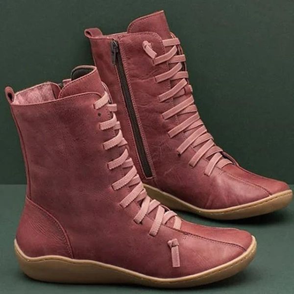 women boots vintage zipper lace up ankle ladies retro leather shoes woman high women's female fashion footwear, Black
women boots vintage zipper lace up ankle ladies retro leather shoes woman high women's female fashion footwear, Black