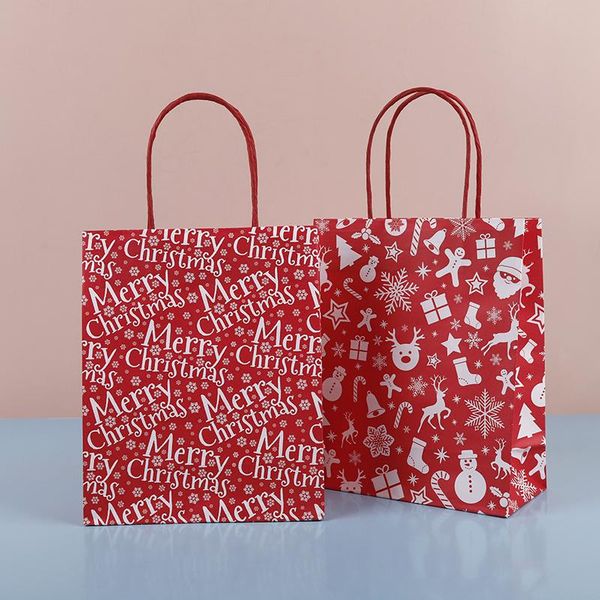 christmas decorations 12pcs red kraft paper gift bags festival exquisite and durable tree santa snowman creative pattern
christmas decorations 12pcs red kraft paper gift bags festival exquisite and durable tree santa snowman creative pattern
