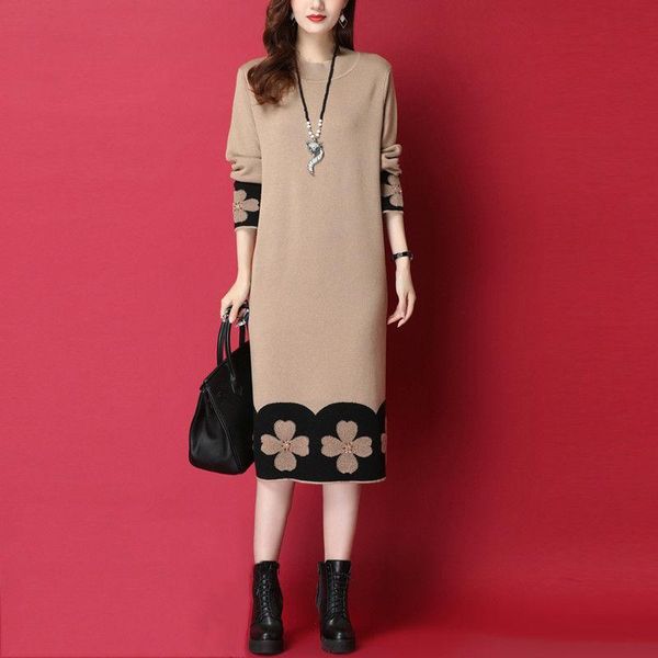 casual dresses women 2021 autumn winter fashion knitted dress female loose plus size ladies long sleeve thin p28, Black;gray
casual dresses women 2021 autumn winter fashion knitted dress female loose plus size ladies long sleeve thin p28, Black;gray