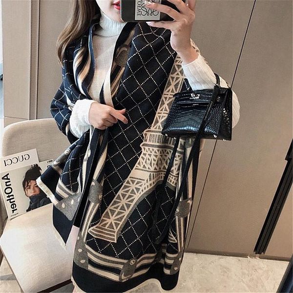 tower scarf double-sided cashmere winter women shawl female thick neck wrap blanket wool tippet scarves, Blue;gray
tower scarf double-sided cashmere winter women shawl female thick neck wrap blanket wool tippet scarves, Blue;gray