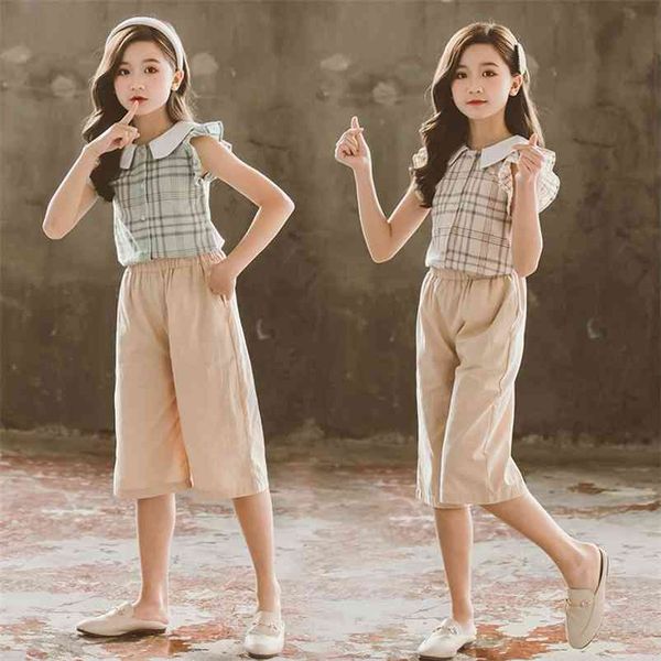 summer children sets casual sleeveless turn-down collar solid trousers 2pcs girls clothes 3-12t 210629, White
summer children sets casual sleeveless turn-down collar solid trousers 2pcs girls clothes 3-12t 210629, White