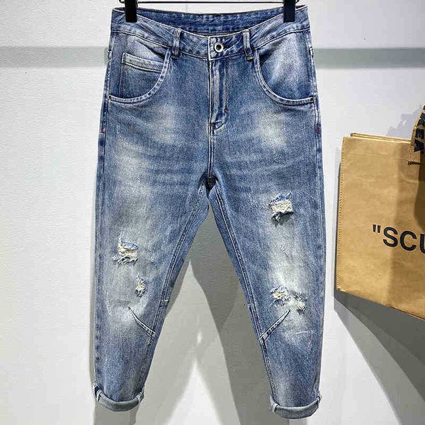 men's jeans jeans sweatpants hole casual summer autumn male hip hop streetwear ripped skinny trousers slim biker tvp0, Blue
men's jeans jeans sweatpants hole casual summer autumn male hip hop streetwear ripped skinny trousers slim biker tvp0, Blue