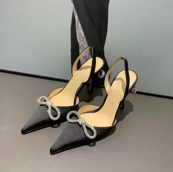 bow satin double pumps sandals crystal-embellishments rhinestone shoes spool heels sandals for women heeled luxurys designers dress shoe fy5, Black
bow satin double pumps sandals crystal-embellishments rhinestone shoes spool heels sandals for women heeled luxurys designers dress shoe fy5, Black
