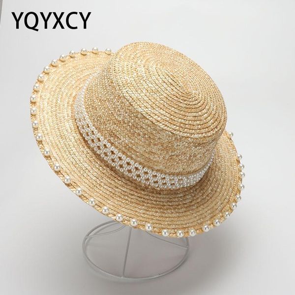 summer hats for women handmade pearl beads straw flat sun hat female sunscreen beach holiday japan wide brim, Blue;gray
summer hats for women handmade pearl beads straw flat sun hat female sunscreen beach holiday japan wide brim, Blue;gray