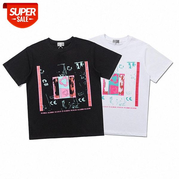 creative icon pattern round neck pullover short sleeve batch #yg2d, White;black
creative icon pattern round neck pullover short sleeve batch #yg2d, White;black