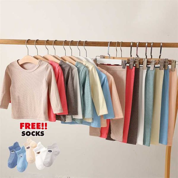 kid's ribbed fitted pajamas and pant set boys girls clothes autumn winter long sleeve 211109, Blue;red
kid's ribbed fitted pajamas and pant set boys girls clothes autumn winter long sleeve 211109, Blue;red