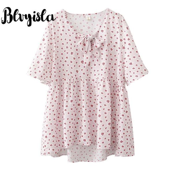 women's blouses & shirts 100kg female 5xl oversize floral printed bow knot blouse sweet pink lady summer short sleeve casual irregular, White
women's blouses & shirts 100kg female 5xl oversize floral printed bow knot blouse sweet pink lady summer short sleeve casual irregular, White