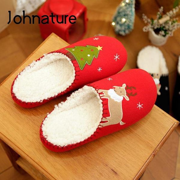 johnature winter women slippers christmas elk tree indoor shoes flat with warm comfortable non-slip cotton ladies, Black
johnature winter women slippers christmas elk tree indoor shoes flat with warm comfortable non-slip cotton ladies, Black