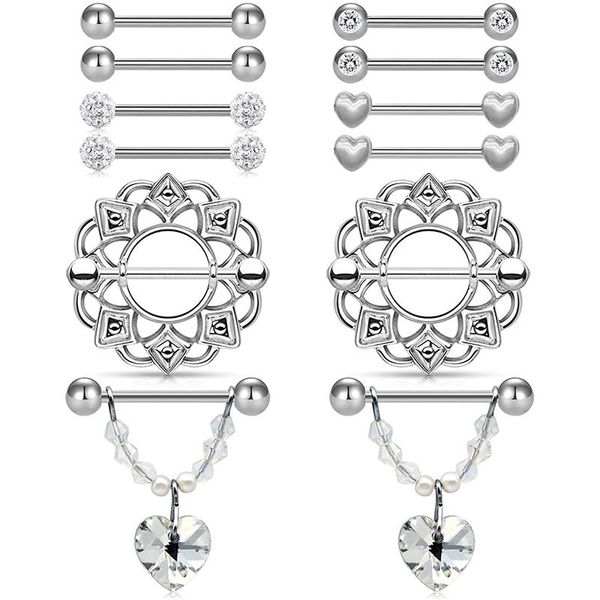 14g rings ring circular cz rings chain dangle nipple barbell tongue piercing for women girls, Silver
14g rings ring circular cz rings chain dangle nipple barbell tongue piercing for women girls, Silver