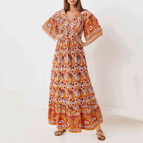 vintage floral maxi dresses elegant beach v-neck short sleeve print tunic long summer boho dress women vestidos#j30, Black;gray
vintage floral maxi dresses elegant beach v-neck short sleeve print tunic long summer boho dress women vestidos#j30, Black;gray