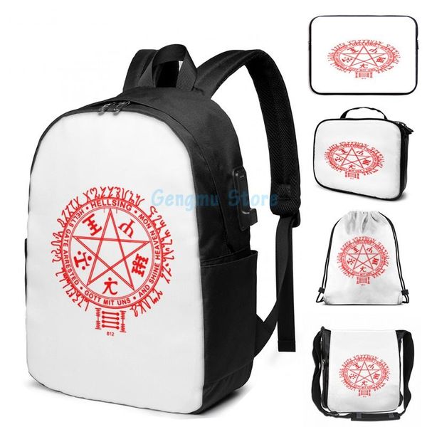 funny graphic print hellsing usb charge backpack men school bags women bag travel laptop
funny graphic print hellsing usb charge backpack men school bags women bag travel laptop