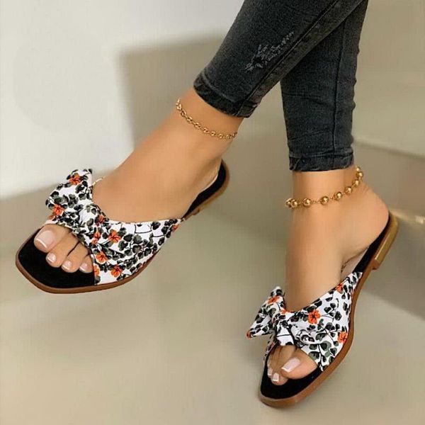 women bowties slippers summer elegant ladies square toe soft pu flats woman slides outdoor beach fashion shoes est, Black
women bowties slippers summer elegant ladies square toe soft pu flats woman slides outdoor beach fashion shoes est, Black