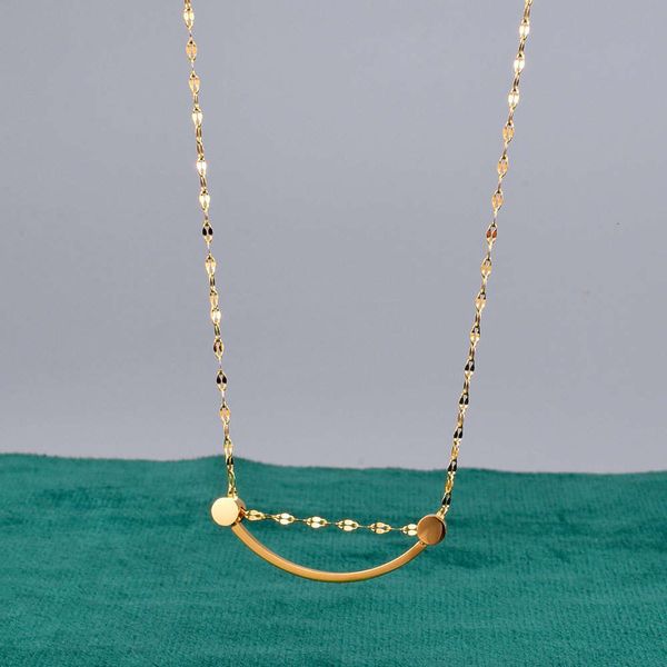 2021 designer fashion accessories version simple long curved smiling face lips titanium steel 18k short necklace clavicle chain female, Silver
2021 designer fashion accessories version simple long curved smiling face lips titanium steel 18k short necklace clavicle chain female, Silver