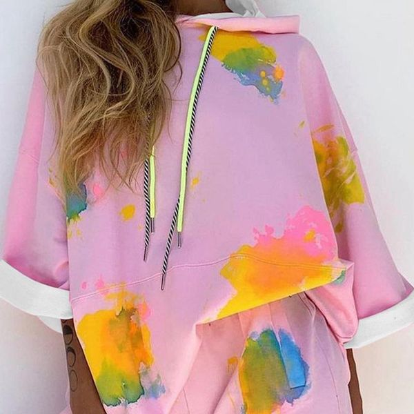 women's tracksuits mandylandy outfits women short sleeve hoodies pants sets ink printing pink splashed 2 piece casual hoodie shorts sui, Gray
women's tracksuits mandylandy outfits women short sleeve hoodies pants sets ink printing pink splashed 2 piece casual hoodie shorts sui, Gray