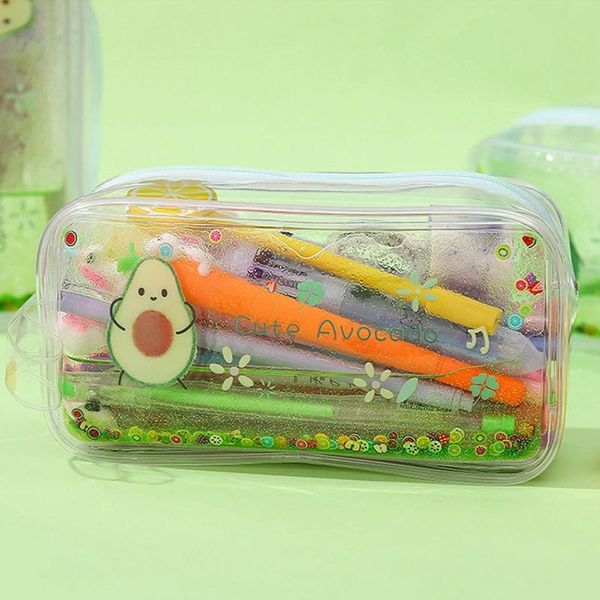 pencil cases avocado quicksand case glitter cute transparent peach large capacity supplies stationery bag storage
pencil cases avocado quicksand case glitter cute transparent peach large capacity supplies stationery bag storage
