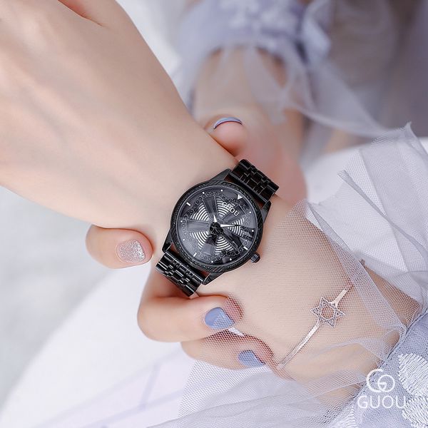 guou / ancient european rotary waterproof fashion trend large dial heavy industry diamond inlaid women's quartz watch, Slivery;brown
guou / ancient european rotary waterproof fashion trend large dial heavy industry diamond inlaid women's quartz watch, Slivery;brown