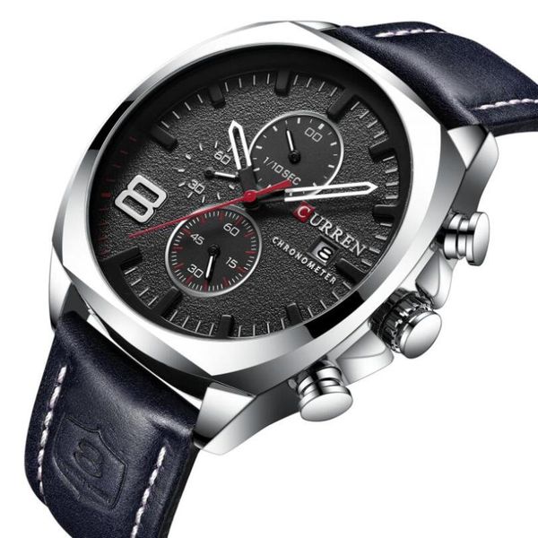 wristwatches luxury brand curren men's watch leather strap chronograph sport watches mens business wristwatch clock waterproof 30 m 202, Slivery;brown
wristwatches luxury brand curren men's watch leather strap chronograph sport watches mens business wristwatch clock waterproof 30 m 202, Slivery;brown