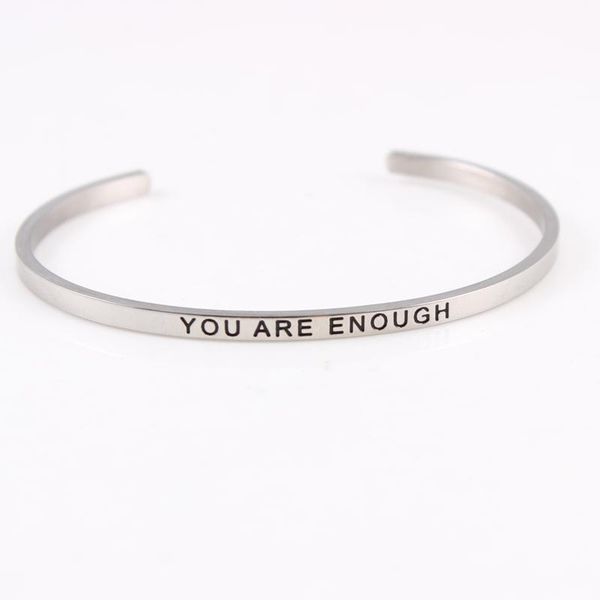 bangle selling 10pcs random stainless steel bangles engraved positive inspirational quote hand imprint mantra bracelets for women, Black
bangle selling 10pcs random stainless steel bangles engraved positive inspirational quote hand imprint mantra bracelets for women, Black