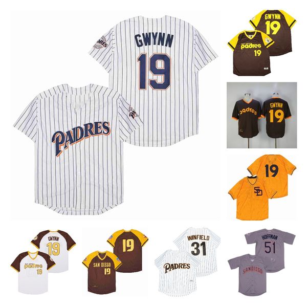 19 tony gwynn jersey 31 dave winfield 51 trevor hoffman vintage 1946 1978 1982 baseball home away green brown grey white pullover button, Blue;black
19 tony gwynn jersey 31 dave winfield 51 trevor hoffman vintage 1946 1978 1982 baseball home away green brown grey white pullover button, Blue;black