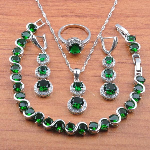wedding jewelry sets round green zircon accessories 925 sterling silver women earrings/necklace/bracelet/ring js0493, Slivery;golden
wedding jewelry sets round green zircon accessories 925 sterling silver women earrings/necklace/bracelet/ring js0493, Slivery;golden