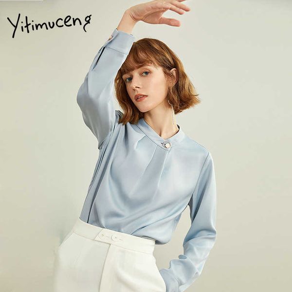 yitimuceng office lady shirts women button up satin items clothes long sleeve blouse fashion pleated 210601, White
yitimuceng office lady shirts women button up satin items clothes long sleeve blouse fashion pleated 210601, White