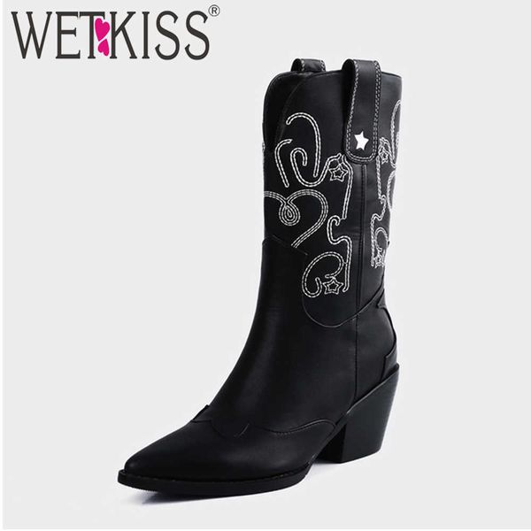 wetkiss embroidery western boots mixed color pointed toe short booties cuban heel ankle boot female thick high heels shoes woman 210630, Black
wetkiss embroidery western boots mixed color pointed toe short booties cuban heel ankle boot female thick high heels shoes woman 210630, Black