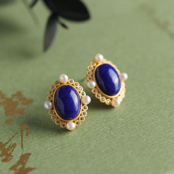 dangle & chandelier autumn and winter independent design blue oval lapis lazuli pearl earrings exquisite charm ladies silver jewelry
dangle & chandelier autumn and winter independent design blue oval lapis lazuli pearl earrings exquisite charm ladies silver jewelry