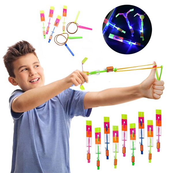 10PCS Outdoor Shining Rocket Flash LED Light Night Kids Luminous Slingshot Toys Shine Slingshot Elastic Helicopter Rotating Toy
10PCS Outdoor Shining Rocket Flash LED Light Night Kids Luminous Slingshot Toys Shine Slingshot Elastic Helicopter Rotating Toy