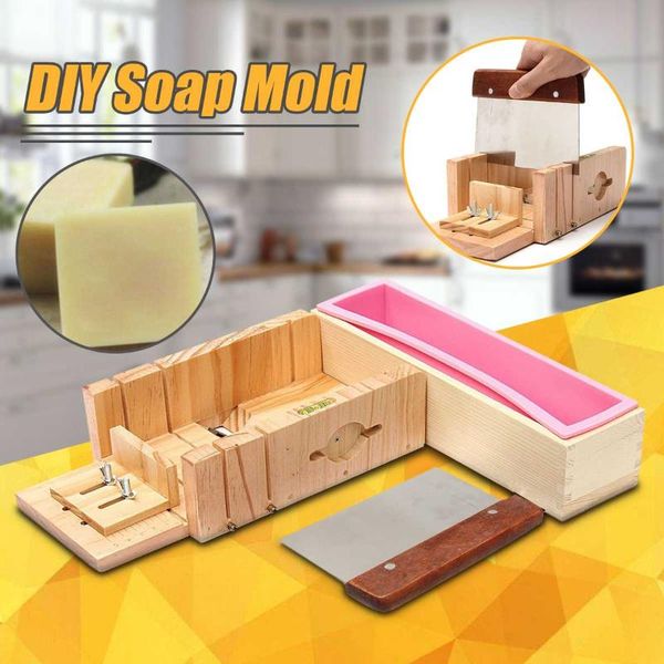 craft tools rectangular soap mold silicone flexible loaf mould with wood box slicer cutter for homemade cold process
craft tools rectangular soap mold silicone flexible loaf mould with wood box slicer cutter for homemade cold process