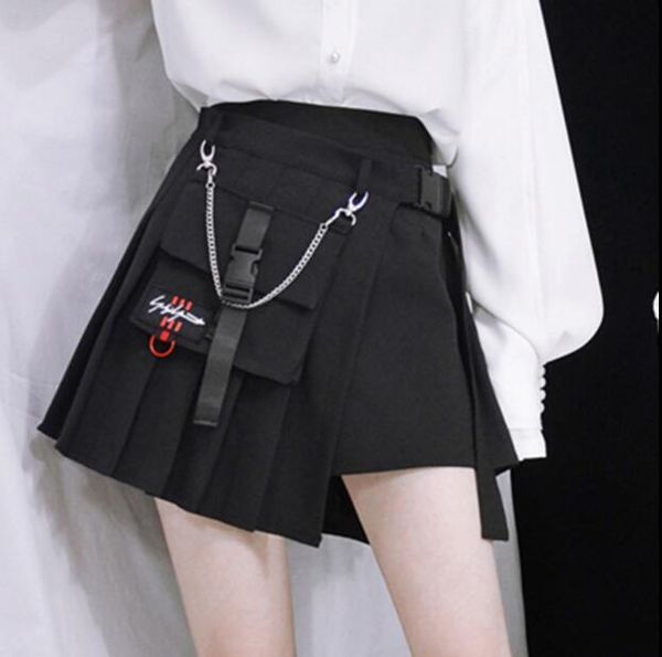 skirts women harajuku waist bag pocket chain high-waisted short skirt summer fashion a-shaped mini pleated, Black
skirts women harajuku waist bag pocket chain high-waisted short skirt summer fashion a-shaped mini pleated, Black