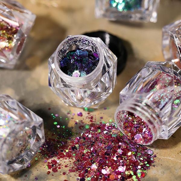 glitter laser nail art sequins mermaid hexagon flake mixed gradient color powders 3d decorations, Silver;gold
glitter laser nail art sequins mermaid hexagon flake mixed gradient color powders 3d decorations, Silver;gold