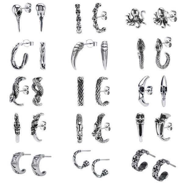 stud aoedej snake skull punk earrings for men stainless steel gothic ear studs hip hop jewelry accessories women, Golden;silver
stud aoedej snake skull punk earrings for men stainless steel gothic ear studs hip hop jewelry accessories women, Golden;silver