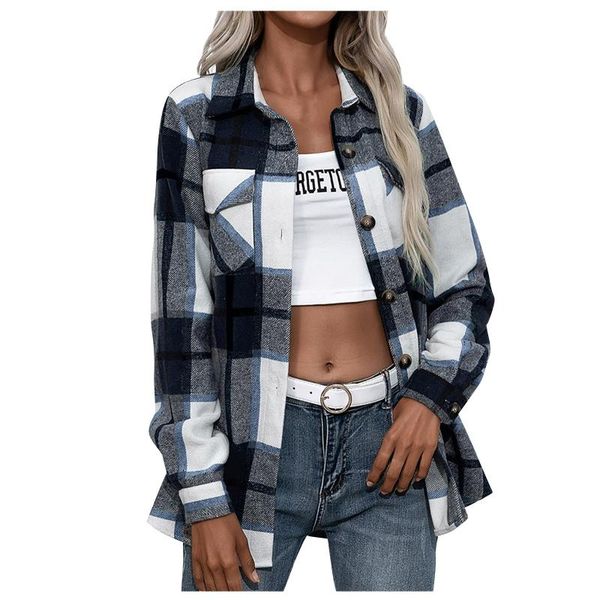 women's jackets shirts for women plaid long sleeve button up shirt collared and blouse 2021 autumn spring fashion loose casual black w, Black;brown
women's jackets shirts for women plaid long sleeve button up shirt collared and blouse 2021 autumn spring fashion loose casual black w, Black;brown
