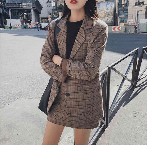 mozuleva retro plaid set single-breasted jacket & pencil 2 pieces skirt female office ladies blazer suit 201009, White;black
mozuleva retro plaid set single-breasted jacket & pencil 2 pieces skirt female office ladies blazer suit 201009, White;black